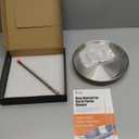 BBQ Vertical Skewer Pan Gyro Spit Shawarma Stand for oven, Al Pastor Skewer for Grill, El Pastor Hack for Tacos Al Pastor Chicken, Brazilian, Stainless Steel, with 8",10" stick