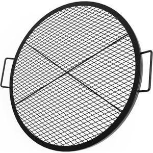 Stanbroil Heavy Duty X-Marks Fire Pit Cooking Grill Grates with Support X Wire - Outdoor Round BBQ Campfire Grill Grid - Camping Cookware, 30 Inch