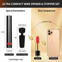 Air Pressure Wine Opener with Vacuum Stopper, Effortless Wine Bottle Opener Pump, Portable Pen-Style Cork Remover, No More Broken Corks, Perfect Wine Gift for Home, Party & Travel
