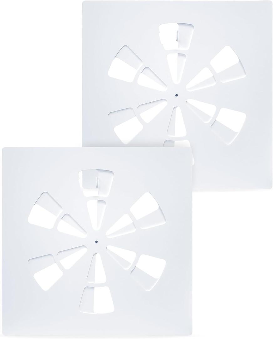 2 Pack 24"x24" Adjustable Ceiling Vent Cover & Air Deflector - AC/HVAC Heat Deflector for Flat Vents, Optimal Airflow, Easy Install (Office/Home/Commercial)
