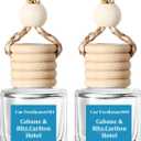 HoogaLife Car Air Freshener Hanging 2 Pack - Hotel Collection Diffuser Oil Inspired by Cabane & Rltz. CarIton Hotel - NO.1012 Fragrance Oil, Car Fresheners for Women Made in USA (081)