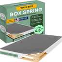 Greaton, Unassembled Twin Box Spring for Twin Bed  4.5-Inch Wood Box Spring Only  Amish Made in USA  Quiet Noise-Free Replacement Mattress Foundation  Packed Flat, Easy Assembly (White)