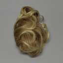 CJL HAIR Claw Clip Short Ponytail Hair Extensions DIY Bendable Metals Messy Bun Hair Piece for Wonen Wavy Curly Synthetic Fake Hairpieces Gloden Blonde and Beach Blonde Tips