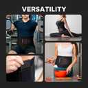 Waist Trimmer for Women and Men, Adjustable Sweat Band for High-Intensity Training & Workouts Black