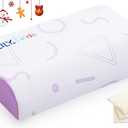 MLILY Kids Pillow for Sleeping, Adjustable Kids Memory Foam Pillow for Bed Set, Breathable and Soft Pillows for Kids Boy Girl, CertiPUR-US Certified, 12x20 Inch, Purple