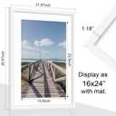 Abtgt 20x28 Picture Frame with 16x24 Mat for Wall Art, 3 Pack White