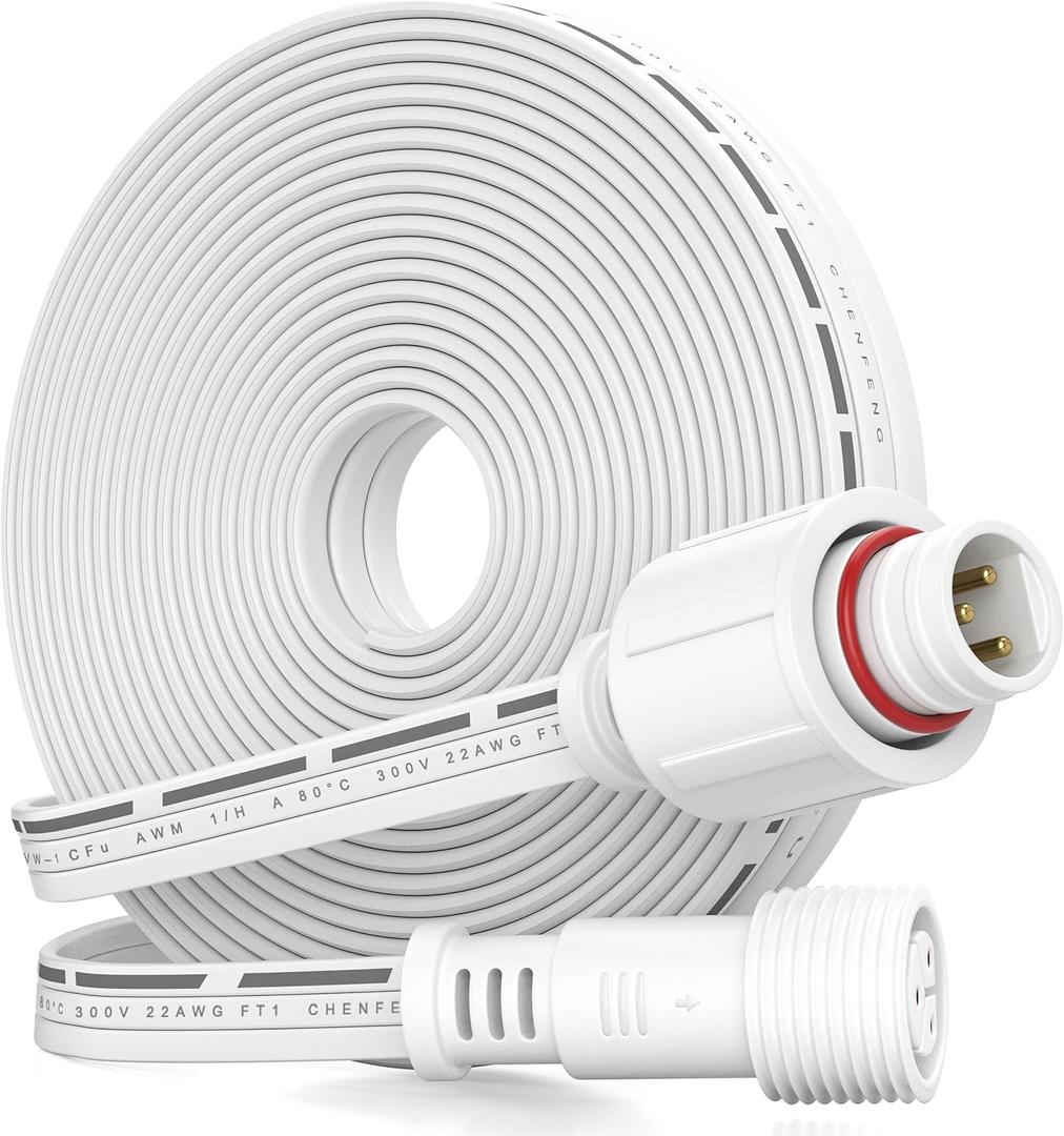 16FT Extension Cable for E-fy Permanent Outdoor Lights E22, S4 - HP5, IP68 Waterproof Extension Cord Compatible with E-fy E22/S4 for Christmas-Holiday (16 Ft Extension Cable)