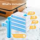 Vacuum Bags for Travel - Space Saver Combo 8 Pack (Hand Pump)