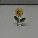 Movdyka Crystal Yellow Sunflower Decor Figurine Unique Gifts for Women Mom Birthday Cute Sun Flowers Home Office Table Decor Collectible Crystal Flower Glass Paperweight