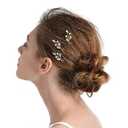 Pack of 3 fxmimior 3 PCS Bridal Women Vintage Wedding Party Hair Pins Crystal Hair Accessories (silver)