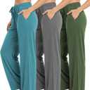 Sexy Basics 3 Pack Buttery Soft Pajama Pants for Women | Comfy Casual Lounge Pajama Bottoms | Drawstring & Pockets Pj, XXL