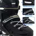Inline Skates for Adults Men Women, Adjustable Aggressive Durable Roller Blades with Giant Wheels, High Performance Skates for Male Female Black Size 10 11 12