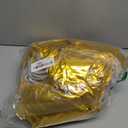 Metallic Golden Spandex Chair Sash, Stretchable Elastic Bands Durable,Slipcovers for Christmas Engagement Event Birthday Decoration, Size 13x5 in