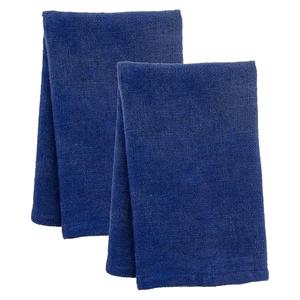 Karma, Solid Cloth Dinner Napkins Set of Two, 18" L x 18" W Washable Cloth Napkins, Indigo