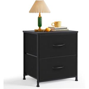 Nightstand Upgraded Small 2 Drawer Dresser End Table Bedside Furniture, 18 inches x 11.8 inches x 20 inches