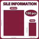 100 Pcs Burgundy Paper Napkins Disposable - Maroon Guest Dinner Napkins for Bathroom Wedding Birthday Graduation Party