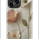 for iPhone 15 Pro Case, Wireless Charging Compatible,Dual-Layer Protection with Stylish Wildflower Design, Soft Silicone + Hard Shell, Cute Phone Cover for Women - Ethereal Wire Florals