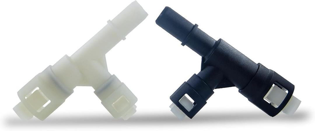 Heater Core Hose Connector, Heater Core Hose Tee Connector Compatible with Chevy 2000-2014 Tahoe Suburban Yukon, 2007-2014 Silverado Sierra, 2002-2014 Escalade, 2008-2009 H2 (Pair) (Oulet+Inlet Hose)