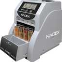 Nadex S180 Digital Coin Counter, Sorter,and Wrapper - Automatically Sorts and Counts Coin Batches, Stops on Full Coin Rolls