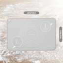 Silicone Pastry Mat 20"*16" Extra Thick Non Stick Baking Mat Food Grade Silicone Dough Rolling Bake Mat with Edge Heightening Light Grey