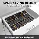 EDELHAUS Spice Drawer Organizer - Expandable Spice Rack for Drawer, Black Seasoning Organizer for Drawer Spice Organizer, Spice Organization Seasoning rack insert for Cabinet (Jars Not Included)