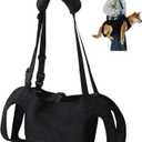 Shinylin Dog Carry Sling Emergency Backpack Pet Legs Support and Rehabilitation Dog Lift Harness Adjustable Lifting Straps Carrier for Senior Dogs Joint Injuries, Arthritis, Hiking, Skiing, Black (M)