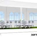 10'x30' Party Tent, Outdoor Wedding Canopy Tents for Parties with 8 Removable Sidewalls, Heavy Duty Canopy Outside Gazebo Event Tent for Parties Garden Patio Backyard, White