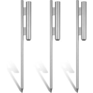 Shimeyao 3 Pcs 23 Inch Flag Spike Heavy Duty Feather Flag Ground Spike Pole Ground Stake for Swooper Metal Stakes for Garden Lawn Base