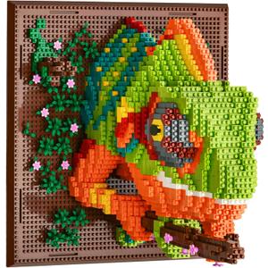 BNG Wall Art Chameleon Building Sets for Adult,Animals Building Blocks for Wall Decor or Table Display,Creative Toys Gifts for Boys 14+,Not Compatible with(2688 PCS)