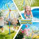 TERRAMUS 59" Windmill Water Sprinkler for Kids Summer Toys, 360 Spinning Splash Water Toy, Upgraded Double Sided with 6 Blades, Outdoor Backyard Games Summer Fun for Boys Girls Dogs & Garden Watering