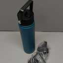 Konokyo Insulated Water Bottle 24oz Stainless Steel Sport Bottles with 3 Lids,Light Blue