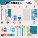 AmazingSpark 20 Pcs 2026 Occupational Therapy Gifts Pens Bulk Occupational Therapist Appreciation Gift Keychains Thank You Bookmark Cards Heart Air Fresheners Ballpoint Pens for Ot Month Women Men