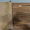 Expandable Wooden Dog Gate, Indoor Outdoor Dog Fence(Charcoal, M)