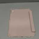 KENKE Case for iPad (A16) 11th 11-Inch 2025/iPad 10th Generation 10.9-Inch 2022, Trifold Stand Slim Thin Transparent Clear Protective Cover with Pencil Holder & Soft TPU, Auto Wake/Sleep, Pink