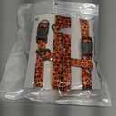 Halypet Cat Harness and Leash Set, Escape Proof 3-in-1 Adjustable Harness for Cats & Kitten, Soft Lightweight, Easy On & Control for Walking, Travel & Outdoor Use, Vibrant Leopard Orange, Medium