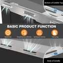 Wind Guards for Blackstone 22 inch Griddle,Blackstone Griddle Accessories Fit for Grill Stainless Steel Magnetic Wind Screens,Compatible with Cover,Rear Grease Cup and Side Shelf,Silver