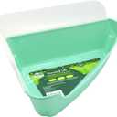 Oxbow Enriched Life Corner Litter Pan with Removable Shield, Small Animal Litter Box for Guinea Pigs, Rabbits, Hamsters, and Other Small Pets, Space-Saving, Easy-Clean