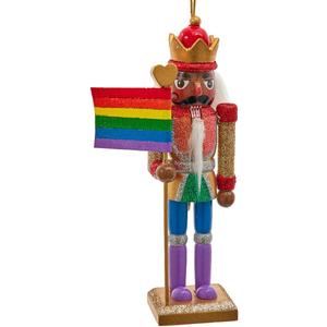Kurt S. Adler 6 Inch African American Black Gay Pride Nutcracker Ornament ~ Love is Love