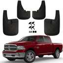 RMOURTEKK Mud Flaps Compatible with Dodge Ram 2009-2018 1500 2500 3500 & 2019-2024 Ram 1500 Classic with OEM Fender Flares Custom Front and Rear Mud Guard Set (4pccs- Set)