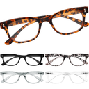 BLS BLUES 5 Packs Reading Glasses for Women Blue Light Blocking, Vintage Computer Eyewear, +1.00