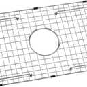 JJV Sink Bottom Grid 27-1/2" x 14-1/4", Centered Drain with Corner Radius 3-1/2",Stainless Steel Sink Grids for Single Bowl Kitchen Sinks