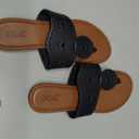 katliu Women's Flat Sandals Flip Flop Sandals Dressy Thong Sandals (Black) - Size 8.5