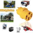 NEMA L14-30P to 14-50R RV Generator Adapter, 30 Amp to 50 Amp Twist Locking Generator, 4 Prong Outlet Heavy Duty for RV Trailer Camper Generator EV Tesla Level 2 Charging