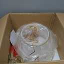 Cone Pendant Light Fixture with Metal Lantern Fabric Drum Shade 16" White and Gold Chandeliers for Kitchen Dining Room Living Room Bedroom