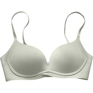 Honey Love Womens Soft Comfortable No Underwire Bras V Neck Seamless Push Up Bralettes Full Coverage Tshirt Brassiere M