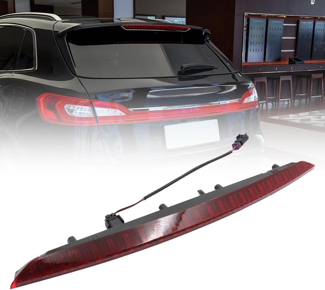 SecosAutoparts Third Brake Light Compatible with Lincoln MKX 2016 2017 2018 High Mount Stop Lamp with Harness # FA1Z13A613AB FA1Z-13A613-AB
