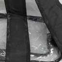 Paxiland Clear Backpack Stadium Approved 12126 with Reinforced and Wider Shoulder Straps, Small Clear Bag for Schools, Concerts, Work, Festivals and Sporting Events - Black