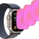 3 Pack Anti-Blue Privacy Tempered Glass for Apple Watch Ultra 3/2 / Watch Ultra 49MM Anti-Spy Screen Protector Film Electroplated Gradient Colorful