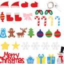 Felt Christmas Tree Set, 3.2ft Wall Hanging DIY Christmas Tree with LED Light Strings Detachable Ornaments DIY Felt Tree Craft Kits for Xmas Gifts Home Door Decoration