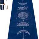 Yoga Mat With Strap 5mm Non Slip Suede & TPE - Eco-Friendly Fitness & Exercise Mat for Home Gym, Pilates, Hot Yoga, and Meditation - Lightweight Durable 72 x 24 inch Workout Mat for Women, Men
